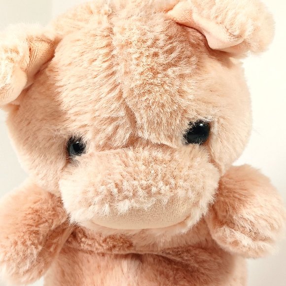 Moshi Moshi Pink Pig Stuffed Animal Plush Zip Back Secret Pocket HTF 9" - Picture 2 of 13